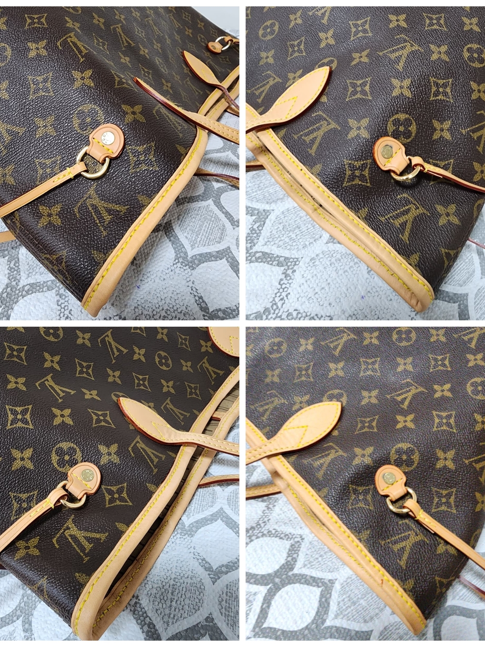 LOUIS VUITTON Monogram Canvas Neverfull MM Tote Bag Brown/Beige - Picture 10 of 16